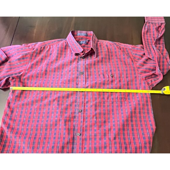 Enro Plaid Shirt Mens Size LT Chatham Cloth Button Down Long Sleeve Button Down - Picture 5 of 7